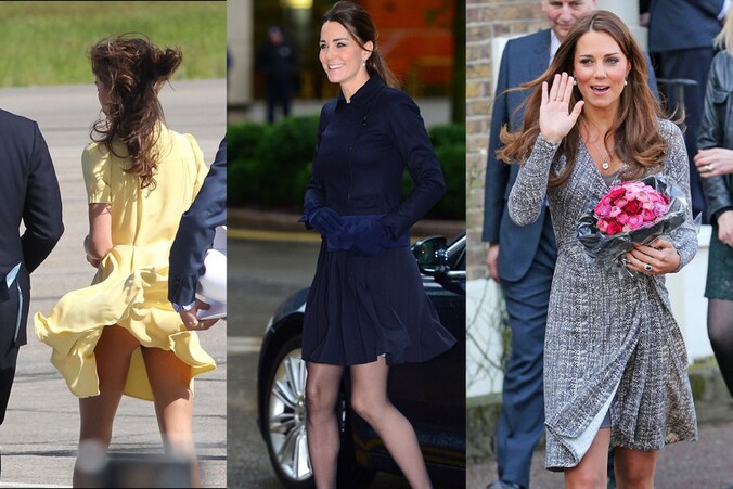 De opwaaiende rokjes Kate Middleton.