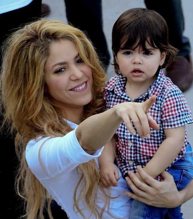 Shakira met haar zoontje Milan.