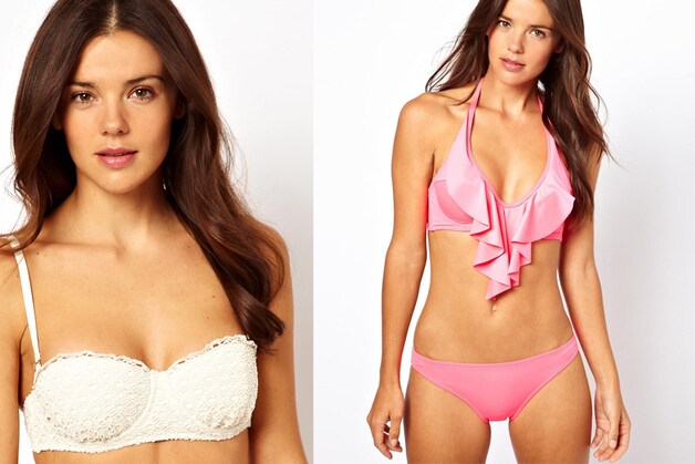 Gehaakte bikini en topje met franjes om je boezem in de verf te zetten.