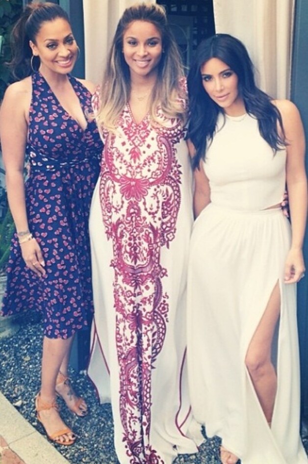 Kim Kardashian en actrice Lala Anthony waren present op de babyshower.