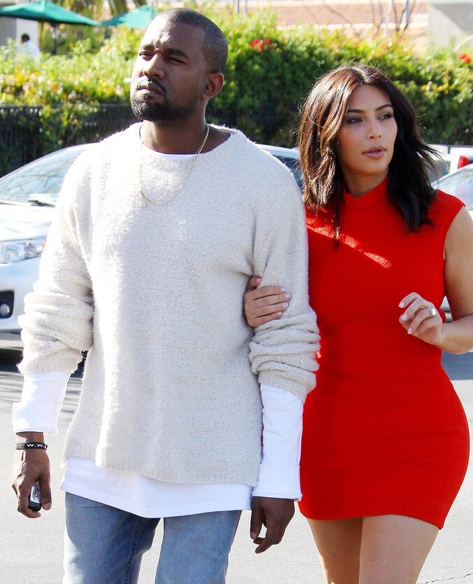 Kanye West en Kim Kardashian