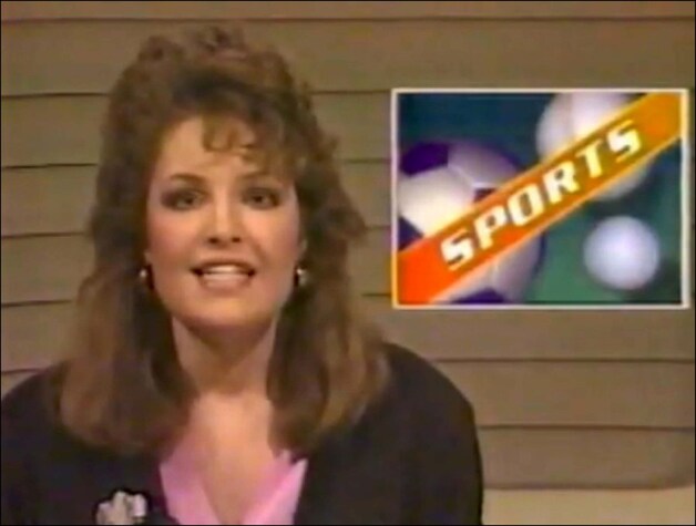 1987, als nieuwsanker op de regionale televisie.