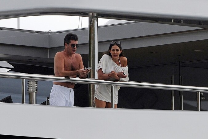 Simon Cowell en Lauren Silverman in januari 2012.