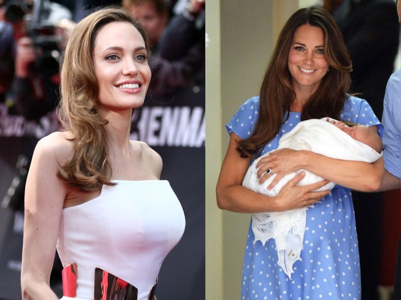 Knappe mama's Angelina Jolie en Kate Middleton.
