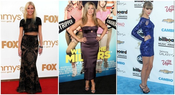 Gwyneth Paltrow, Jennifer Aniston en Taylor Swift.