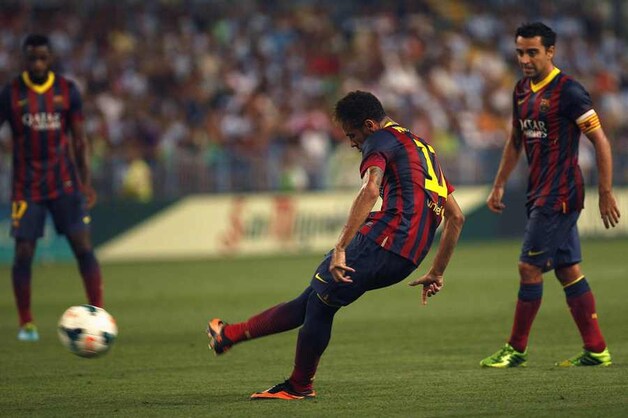Neymar viel goed in en kwam dicht bij 0-2.