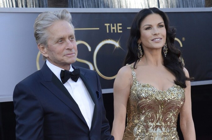Michael Douglas en Catherine Zeta-Jones in februari bij de Academy Awards.