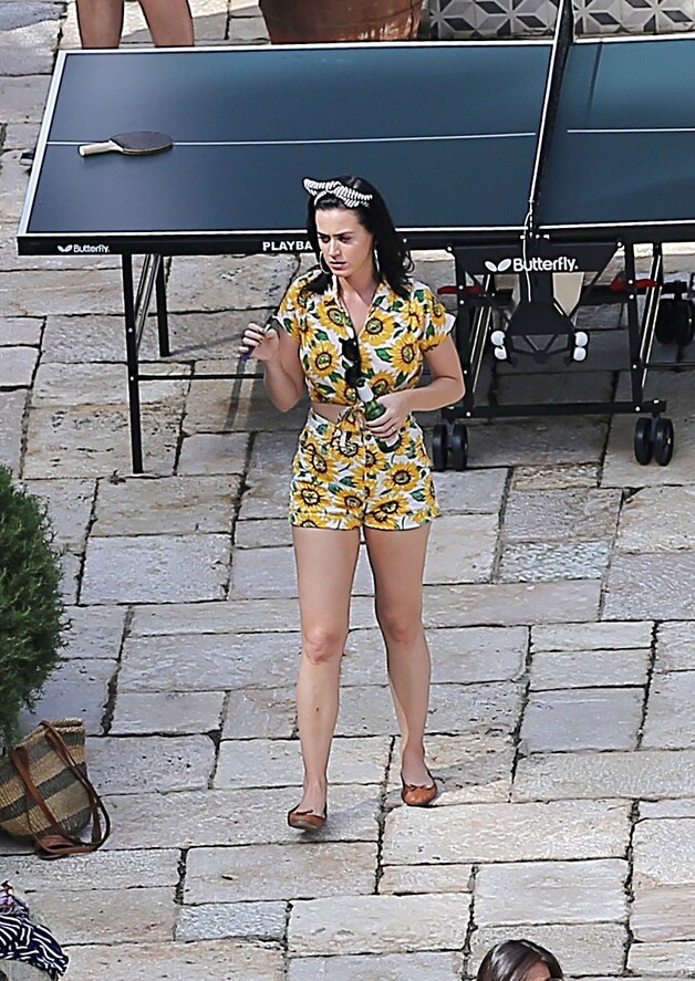 Katy Perry op haar eigen feestje.