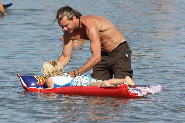 Gavin Rossdale met zoontje Zuma.