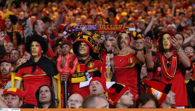 De Belgische fans heersten in Glasgow.