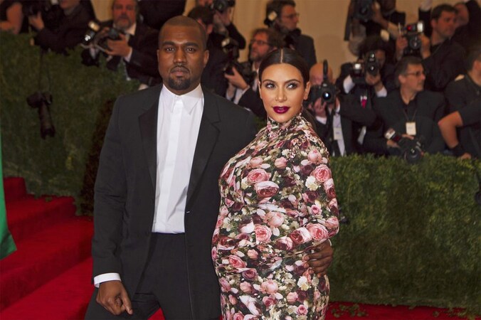 Kanye West en Kim Kardashian tijdens haar zwangerschap.