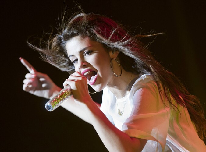 Selena Gomez zaterdag in Frankfurt.