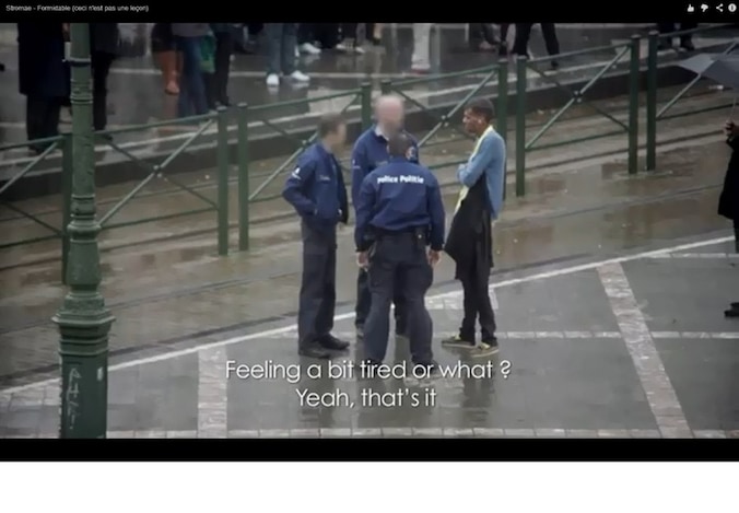 Zelfs de politie kwam even langs om te checken of alles in orde was met Stromae.