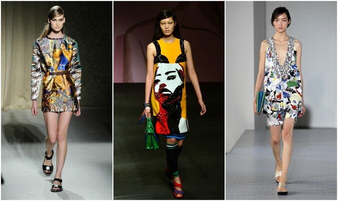 Ontwerpen van Aquilano Rimondi, Prada en Jil Sander.