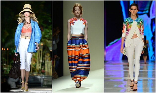 Ontwerpen van DSquared, Alberta Ferretti en Roberto Cavalli.
