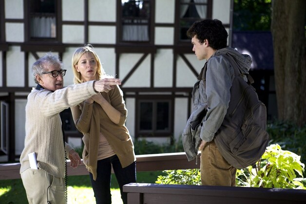 Blanchett en Allen op de set van 'Blue Jasmine'.