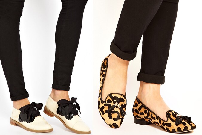 Herenschoenen met een vrouwelijk kantje en aanstekers met dierenprint bij Asos.com.