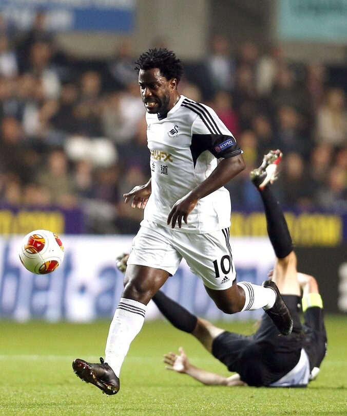 Wilfried Bony was betrokken bij de winnende goal van Swansea.