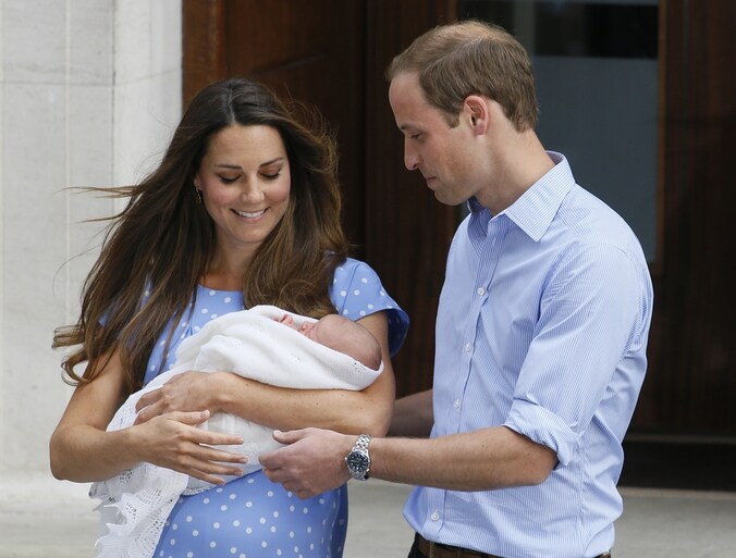 Kate Middleton, prins William en hun zoontje George.