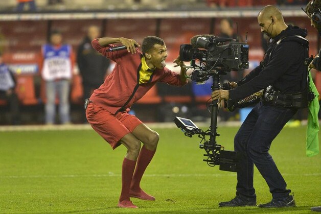 Stromae verzorgde het spektakel tijdens de pauze.