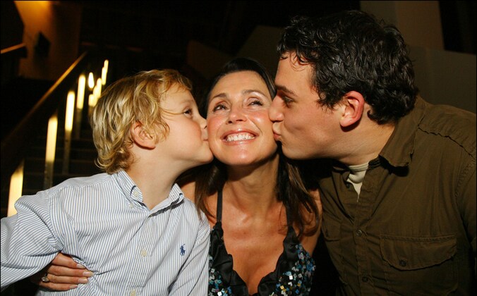 Wendy Van Wanten en haar zonen Clément en Dylan toen alles nog koek en ei was.