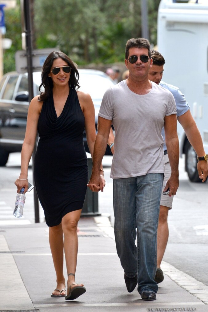 Simon Cowell en zijn zwangere vriendin Lauren Silverman.