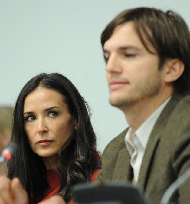 Demi Moore en Ashton Kutcher in november 2010.