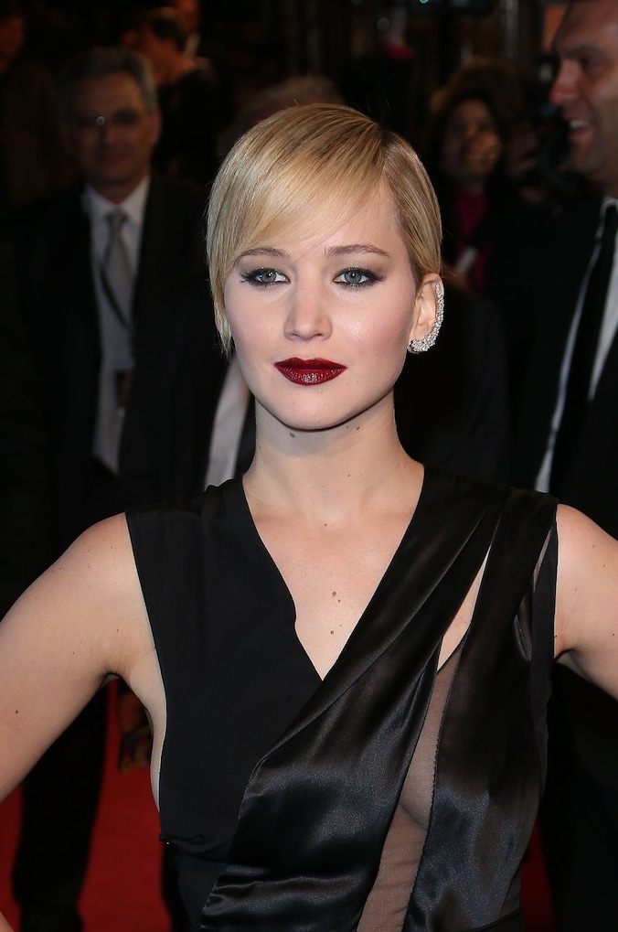 Jennifer Lawrence op de première van Hunger Games 2, Catching Fire.