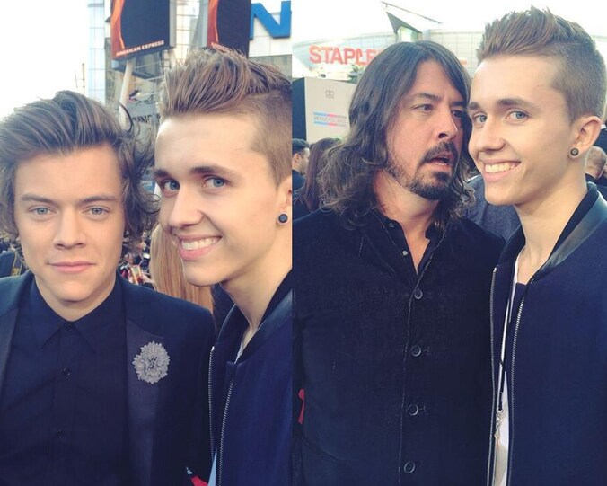 Ian Thomas met Harry Styles en Dave Grohl.