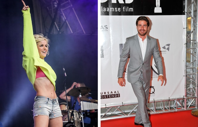 Josje tijdens haar optreden met K3 op Marktrock, waar Kevin Janssens ook bij was.
