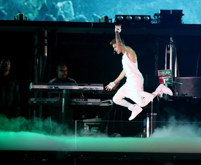 Justin Bieber vrijdagavond in Sydney.