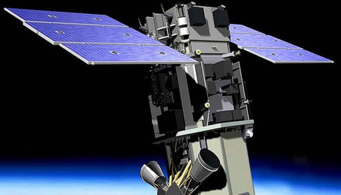 De WorldView 2-satelliet die de beelden van de twee objecten in het zuiden van de Indische Oceaan maakte.