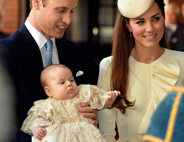 William en Kate bij de doop van George op 23 oktober.