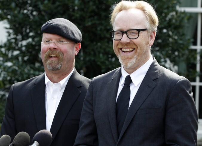 Jamie Hyneman en Adam Savage, gastheren van Mythbusters.