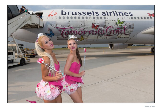Ook vorig jaar verzorgde Brussels Airlines speciale vluchten voor Tomorrowland.
