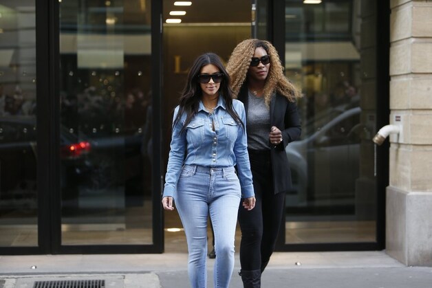 Kim en Serena brachten een bezoekje aan modehuis Lanvin.