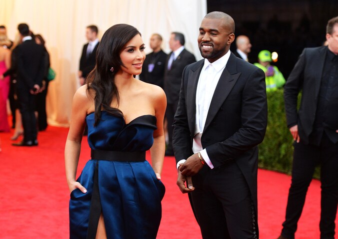 Kim Kardashian met haar verloofde Kanye West.