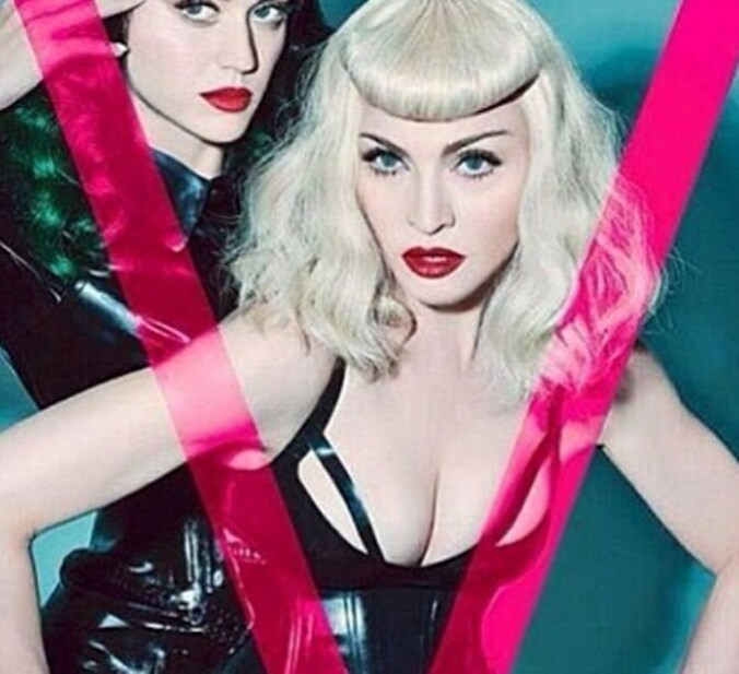 Zangeressen Katy Perry en Madonna