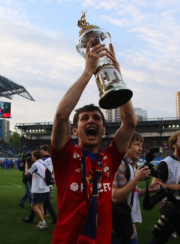 Dzagoev won het voorbije seizoen de titel met CSKA Moskou.