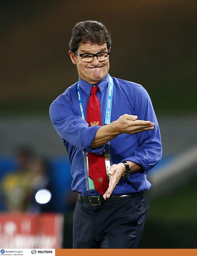 'Kinneklop' voor de spelers van Fabio Capello, bondscoach van Rusland.