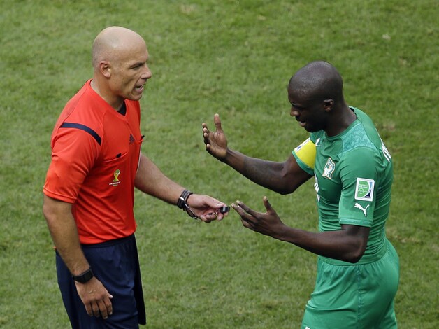 Yaya Touré, gisteren nog aan de slag met Ivoorkust tegen Colombia.