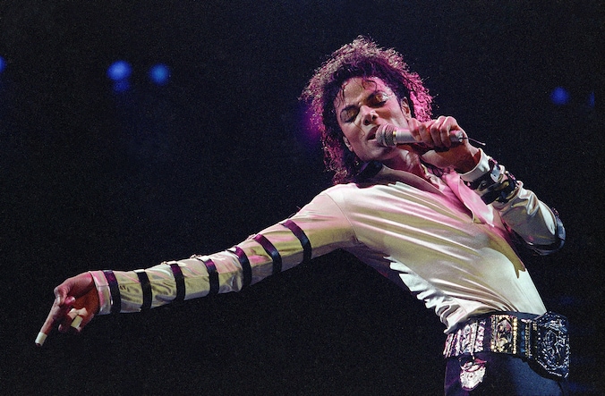Michael Jackson op het podium in 1988.