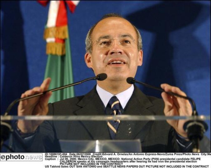 President Felipe Calderon heeft de oorlog verklaard aan de drugskartels.