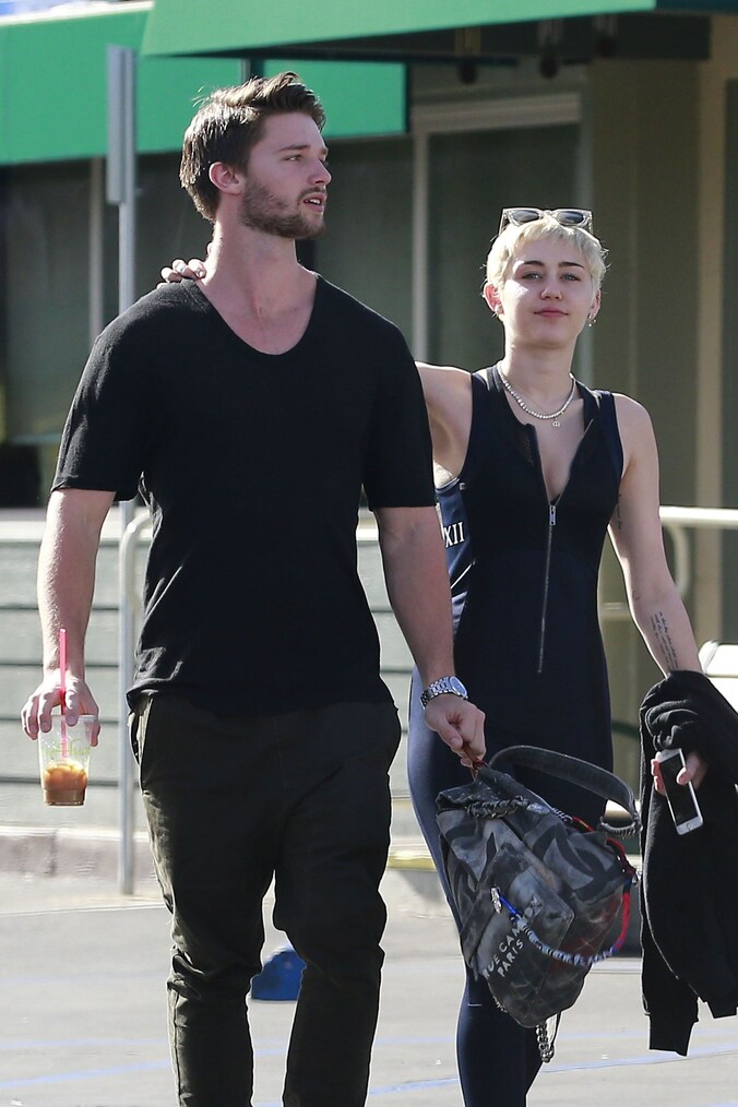 Miley Cyrus en haar vriendje Patrick Schwarzenegger.
