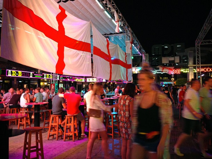 Het plaatsje Magaluf is erg in trek bij Britse toeristen.