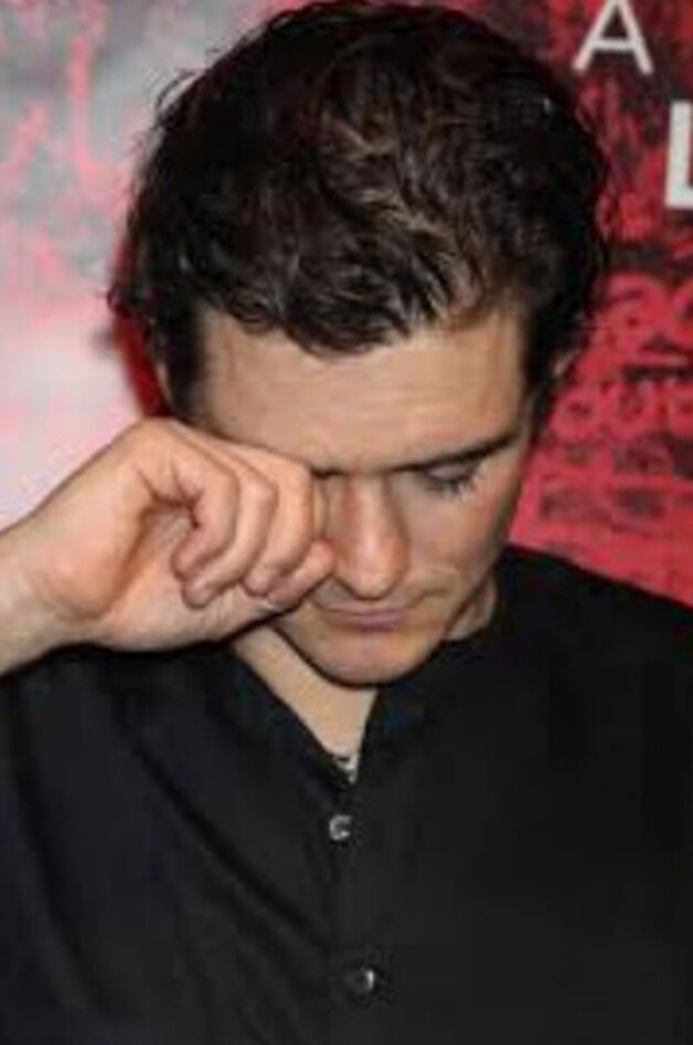 De huilfoto van Orlando Bloom