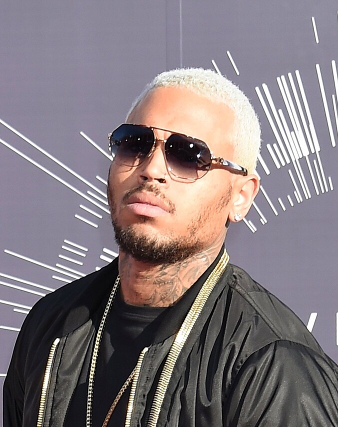 Rapper Chris Brown op de MTV Video Music Awards.