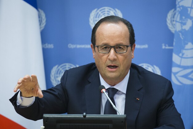 De Franse president François Hollande.
