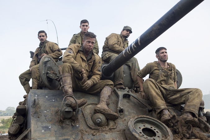 Brad Pitt, Shia LaBeouf, Norman Ellison, Trini Garcia en Grady Travis.