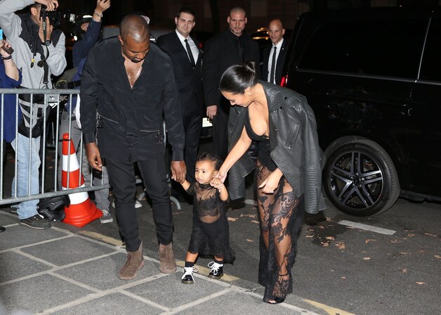 Kanye West, Kim Kardashian en hun baby North